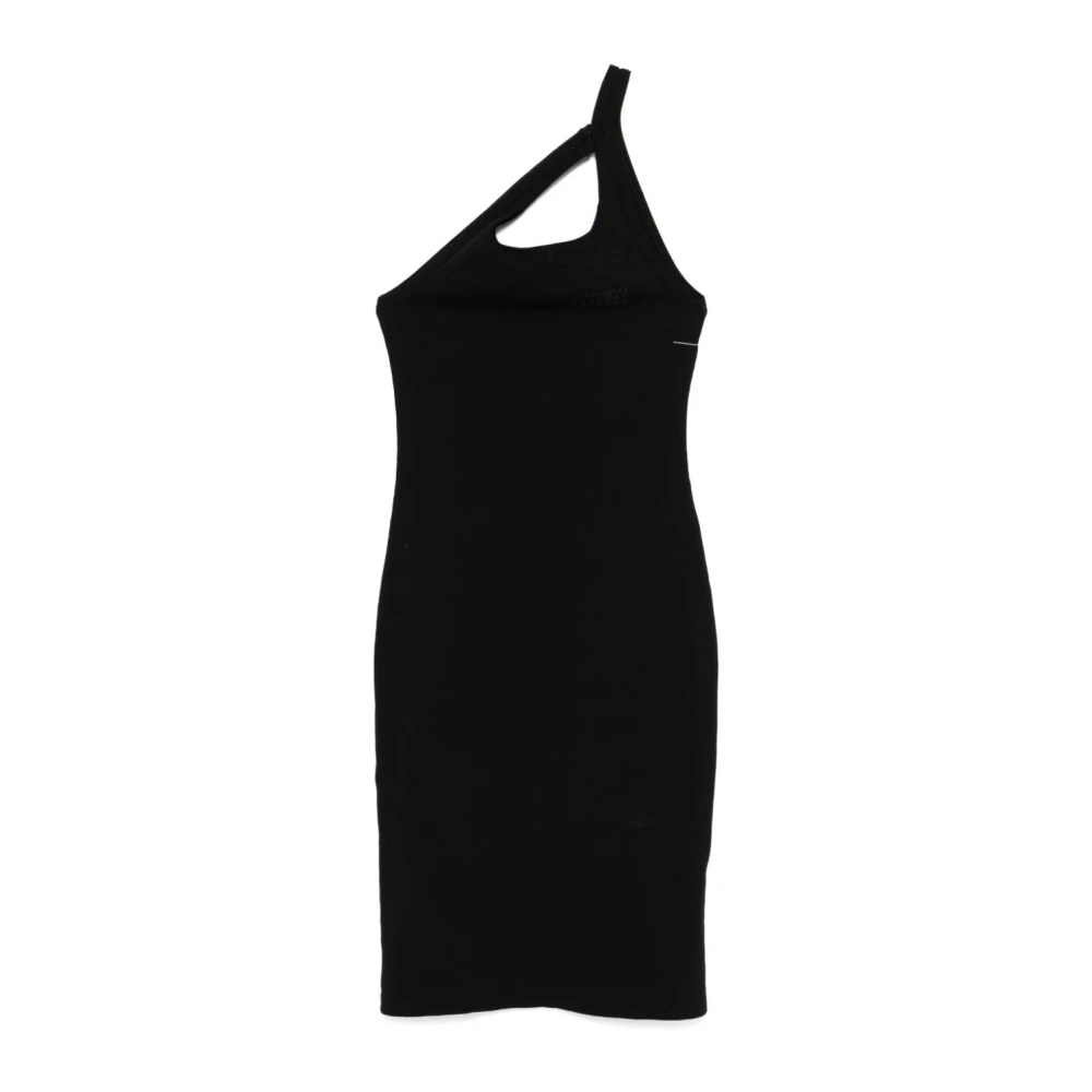 MM6 Maison Margiela Midi Jurk Black Dames