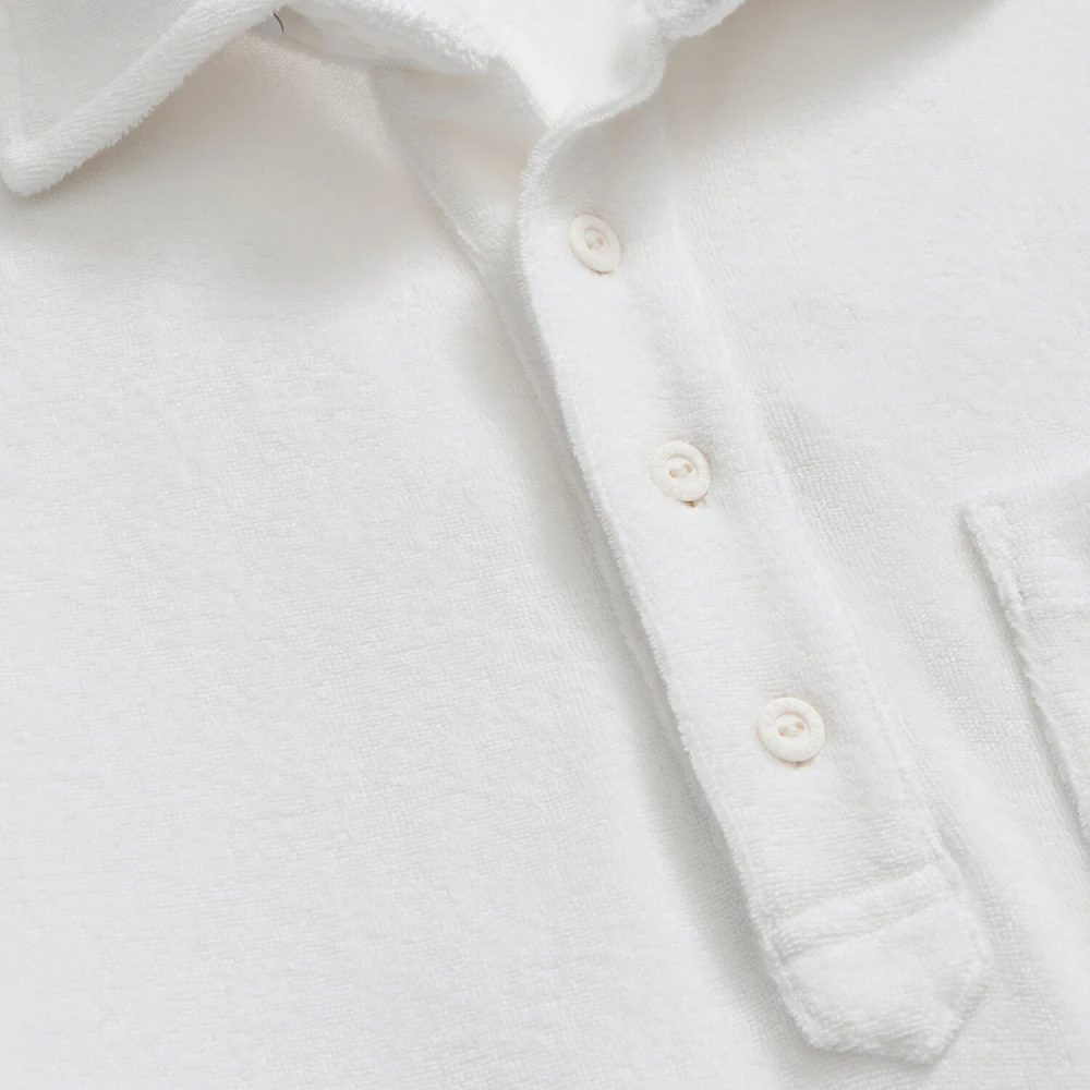 Brooks Brothers Witte Golden Fleece badstof polo White Heren