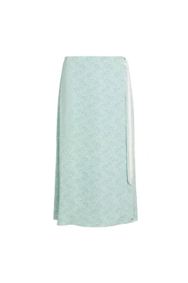 Sateen Midi Wrap Skirt