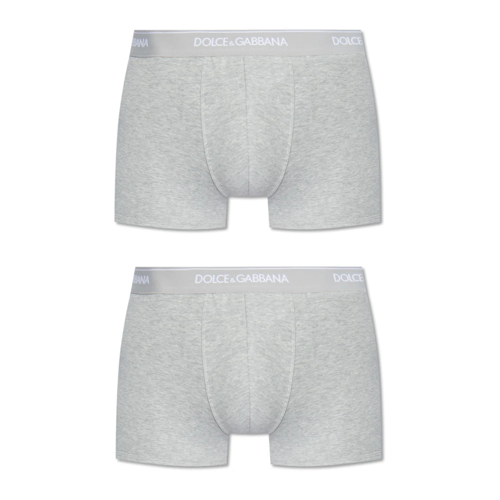 Dolce & Gabbana Uomo Grigio - Boxer Di Marca 2 Pezzi - Underwear - Xl