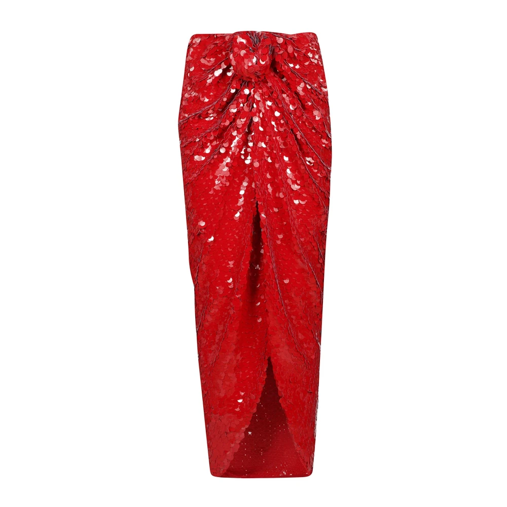 Rotate Birger Christensen Sprankelende Pailletten Rok Red Dames