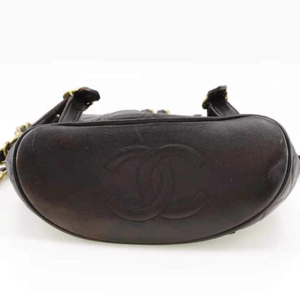 Chanel Vintage Pre-owned Leather backpacks Brown Dames
