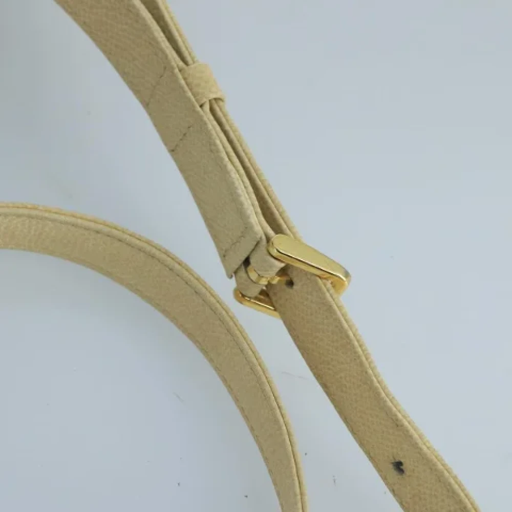 Valentino Vintage Pre-owned Leather shoulder-bags Beige Dames