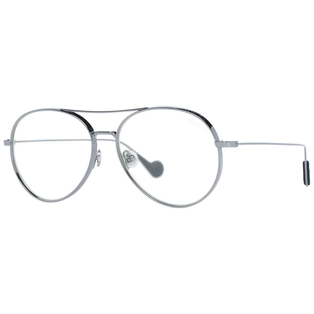 Moncler Gunmetal Aviator Zonnebril met Gele Lenzen Gray Unisex