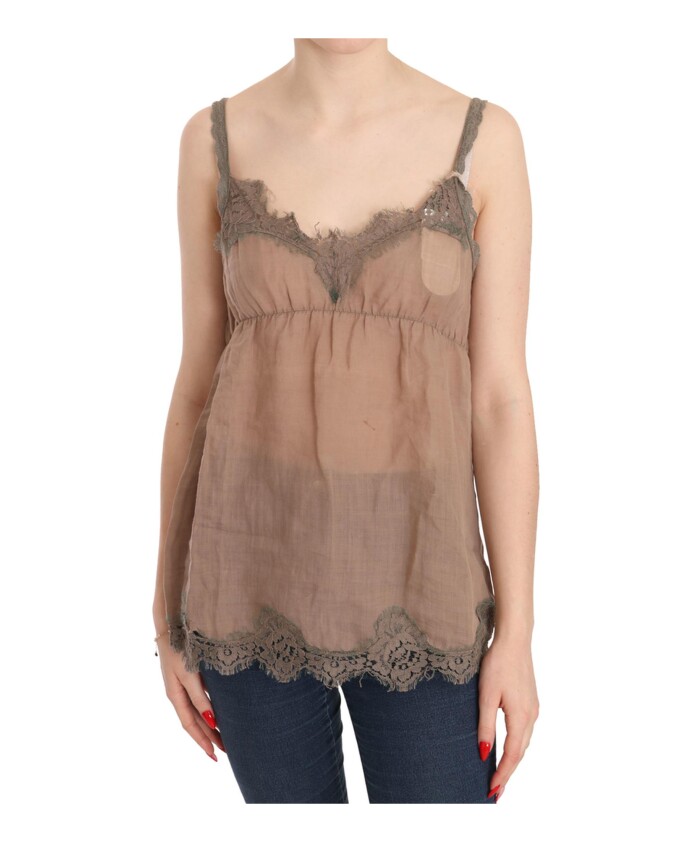 brown-lace-plunging-top-blouse