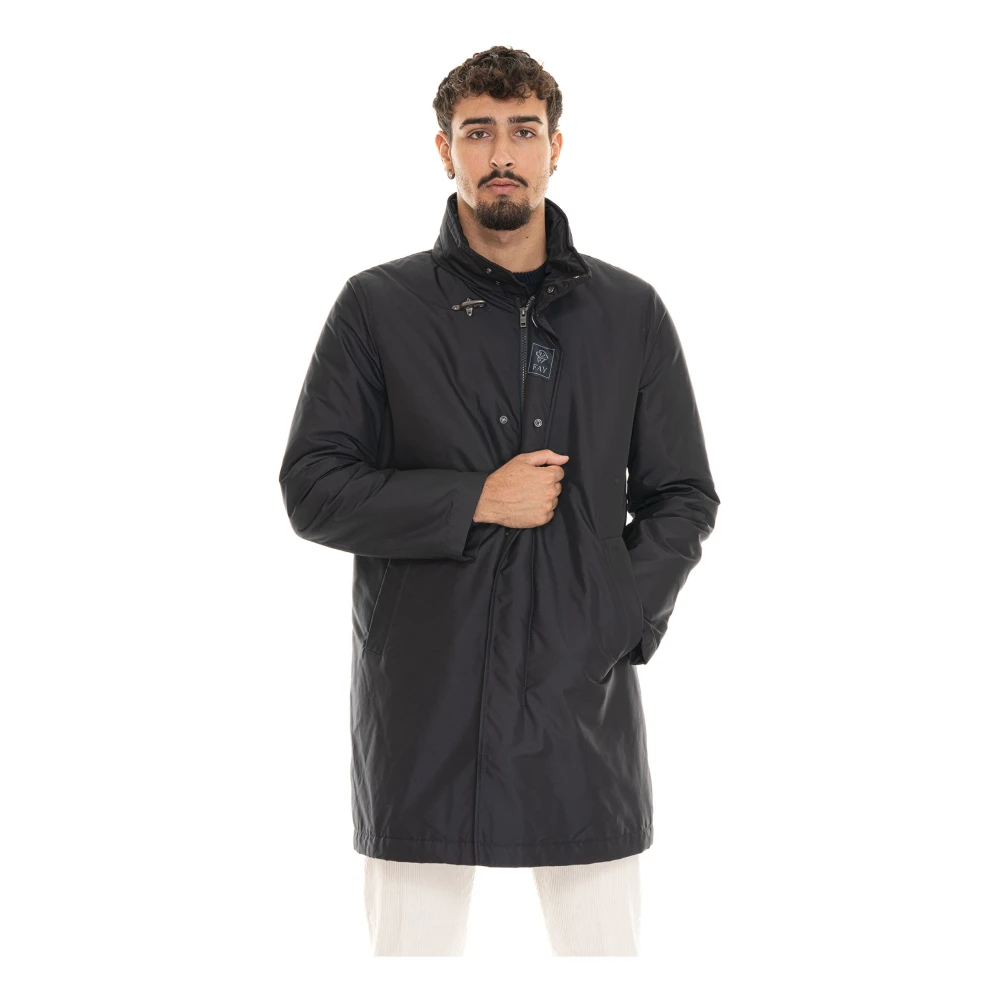 Fay Nylon regenjas met logo Blue Heren