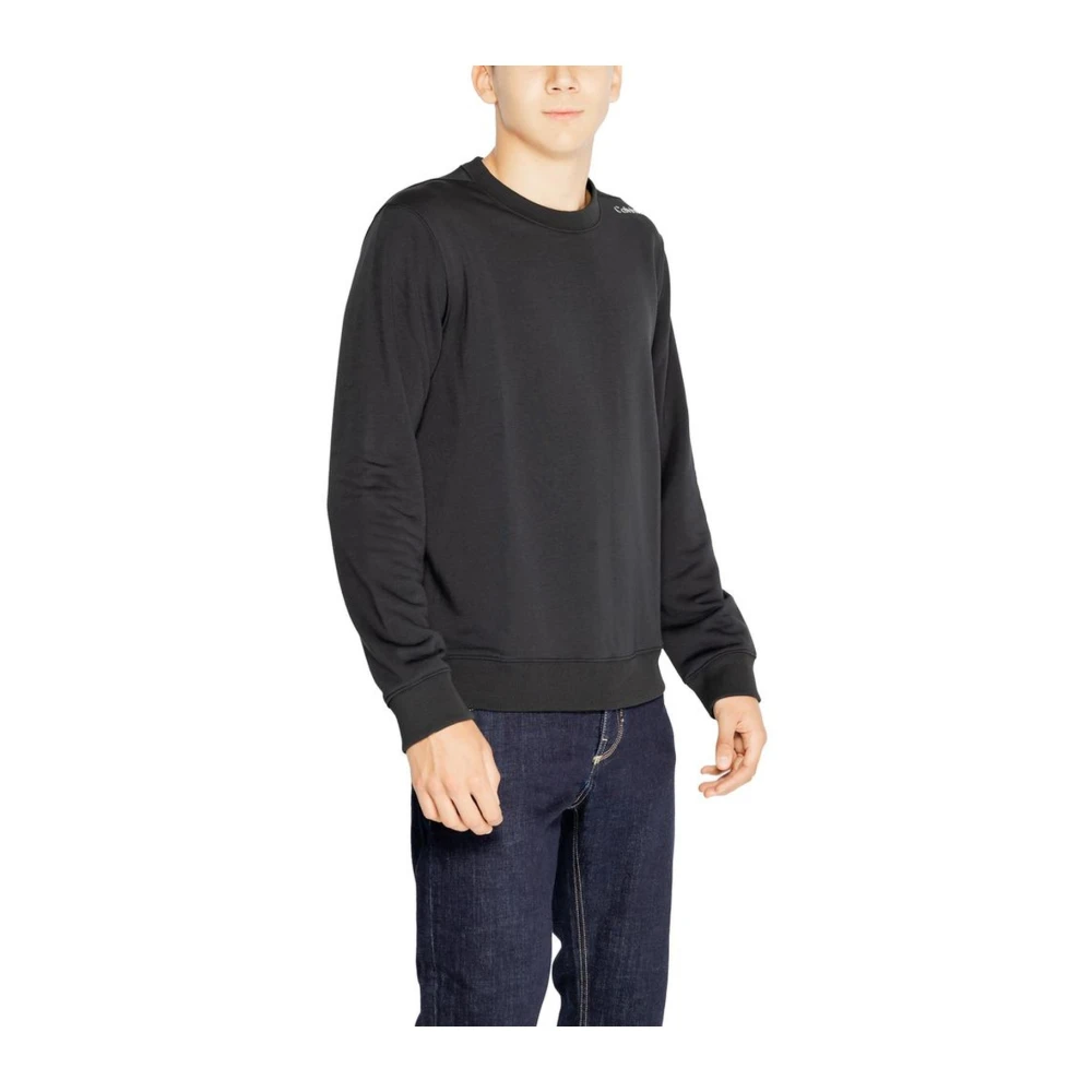 Calvin Klein Zwarte Polyester Trui Herfst Winter Collectie Black Heren