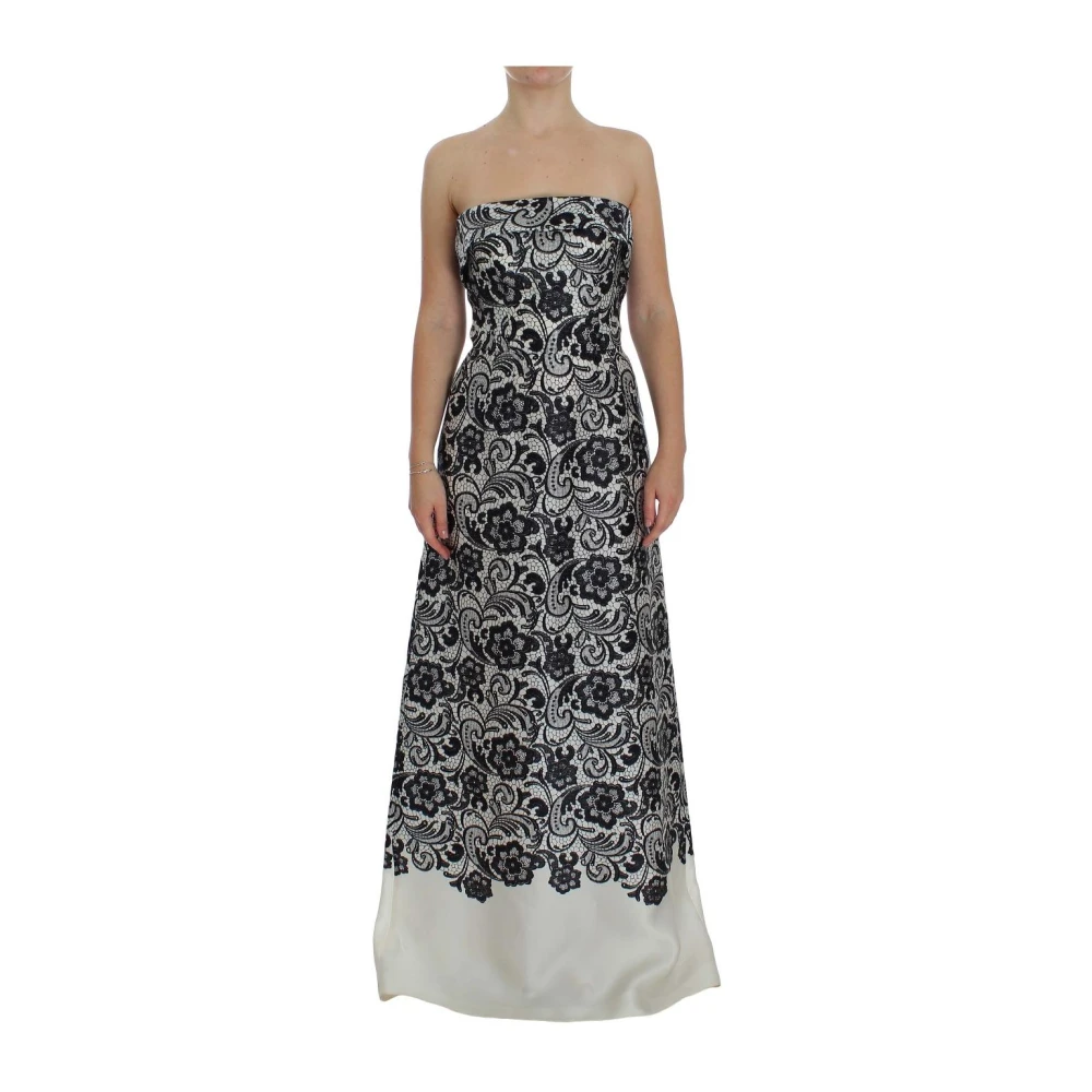 Dolce & Gabbana Women's Black Floral Lace Maxi Evening Gown - Gowns - S - Dresses