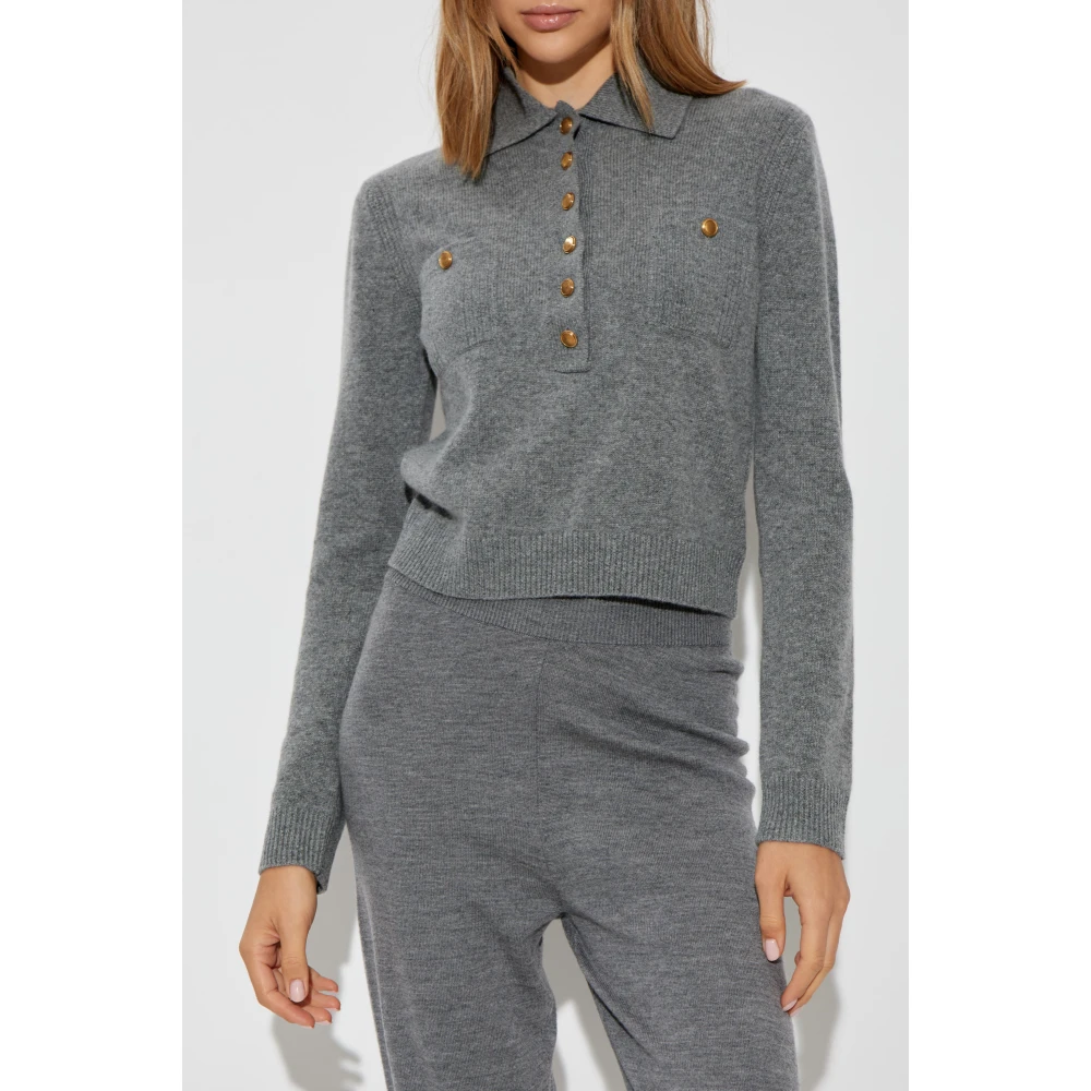 Chloé Polo Sweater Gray Dames