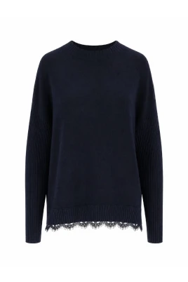 Ermanno Scervino Round-neck Knitwear Blå 44 IT