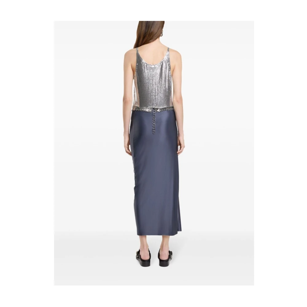 Paco Rabanne Midi Rok in Stijlvol Ontwerp Blue Dames