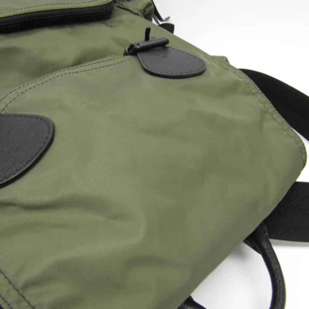 Burberry Vintage Pre-owned Nylon shoulder-bags Green Dames