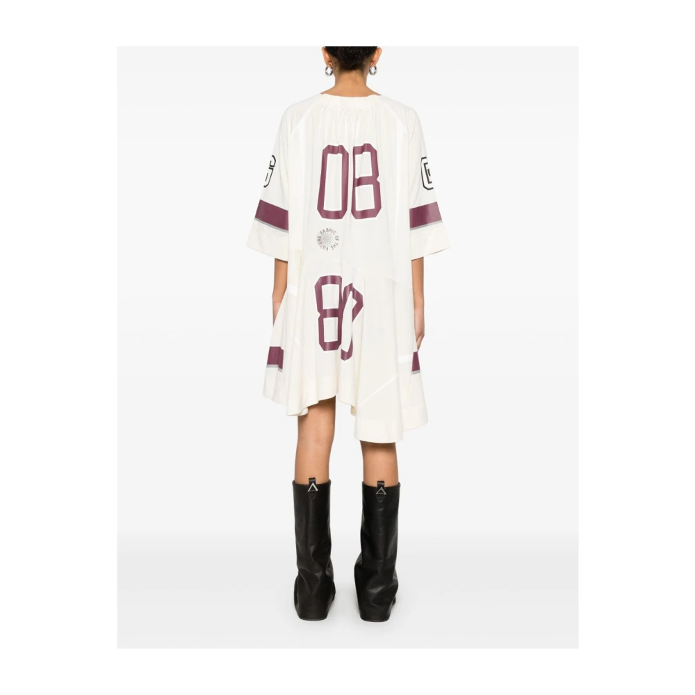 Ganni Witte Flared Future Korte Jurk White Dames