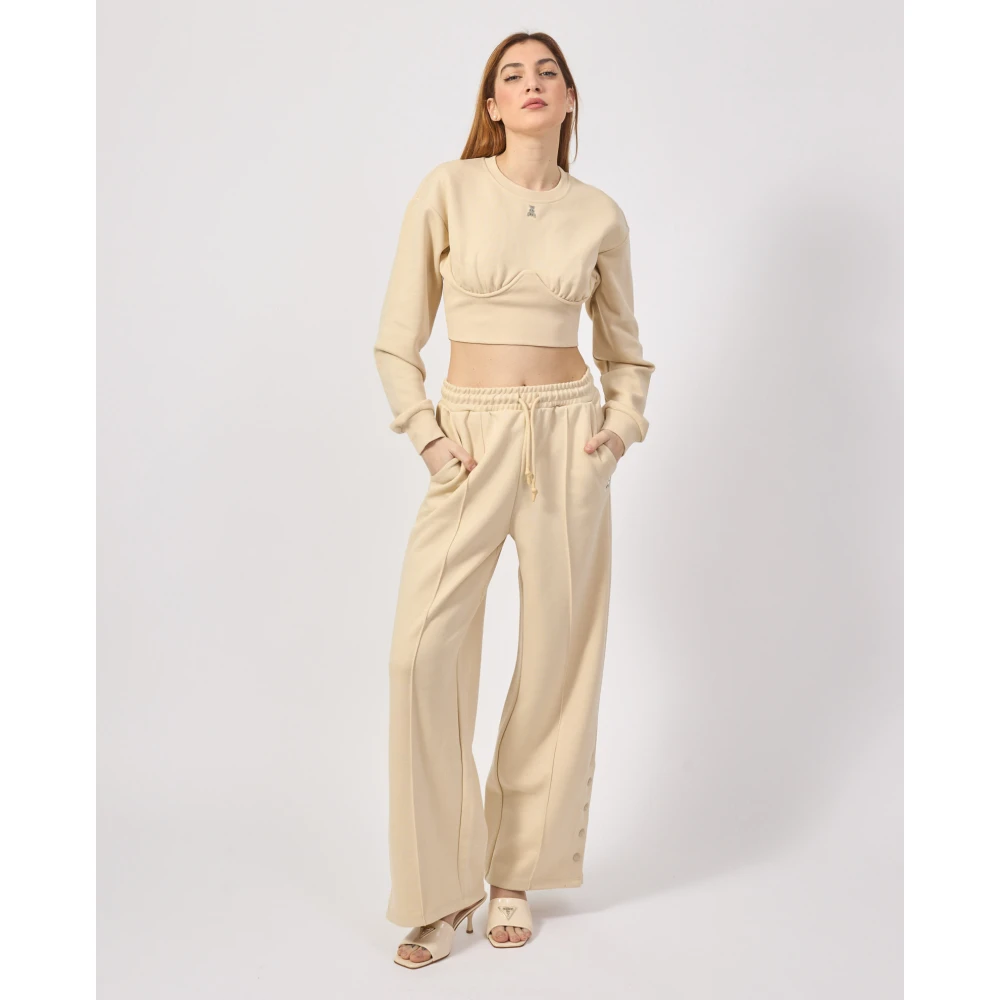 PATRIZIA PEPE Beige Urban Style Broek Beige Dames