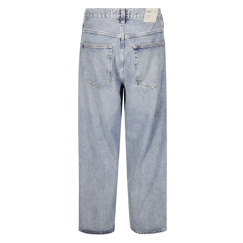 Agolde Blauw-Grijze Katoenen Jeans met Whiskering Blue Heren