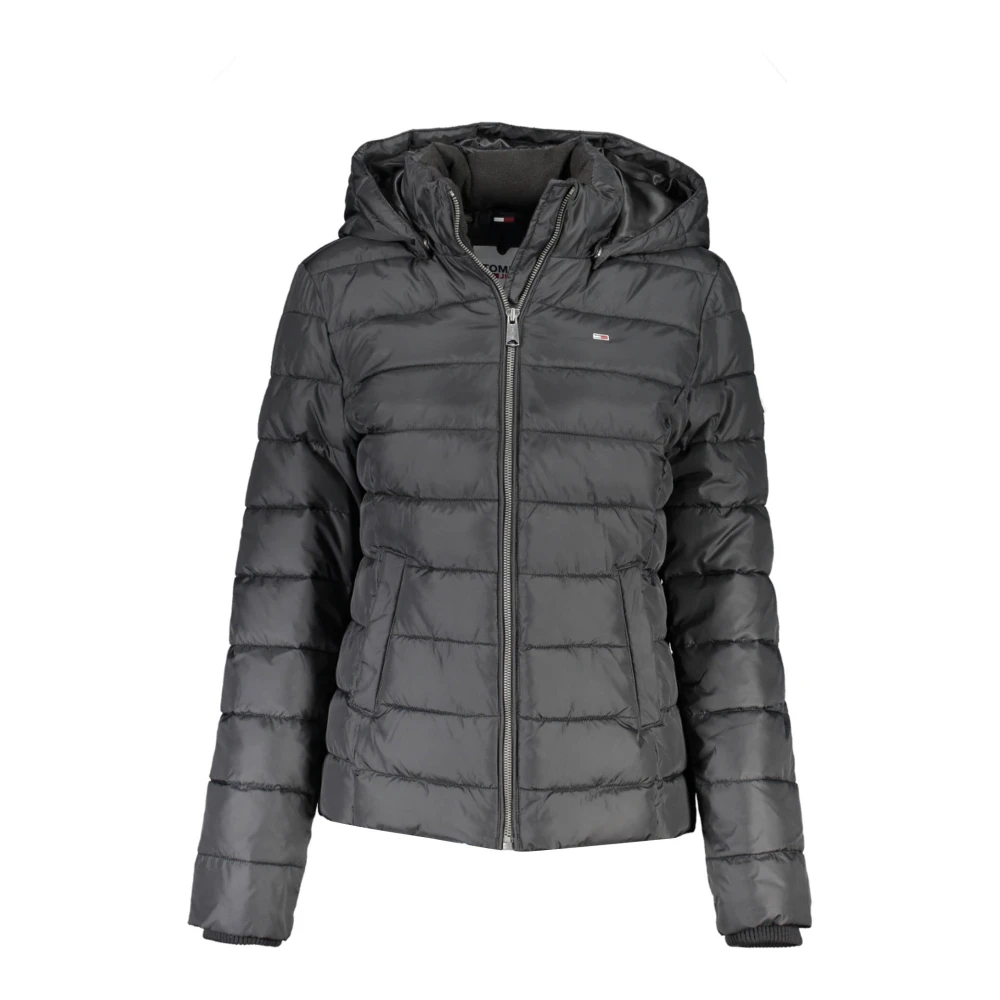 Tommy Hilfiger Zwarte Hoodie Lange Mouw Logo Black Dames