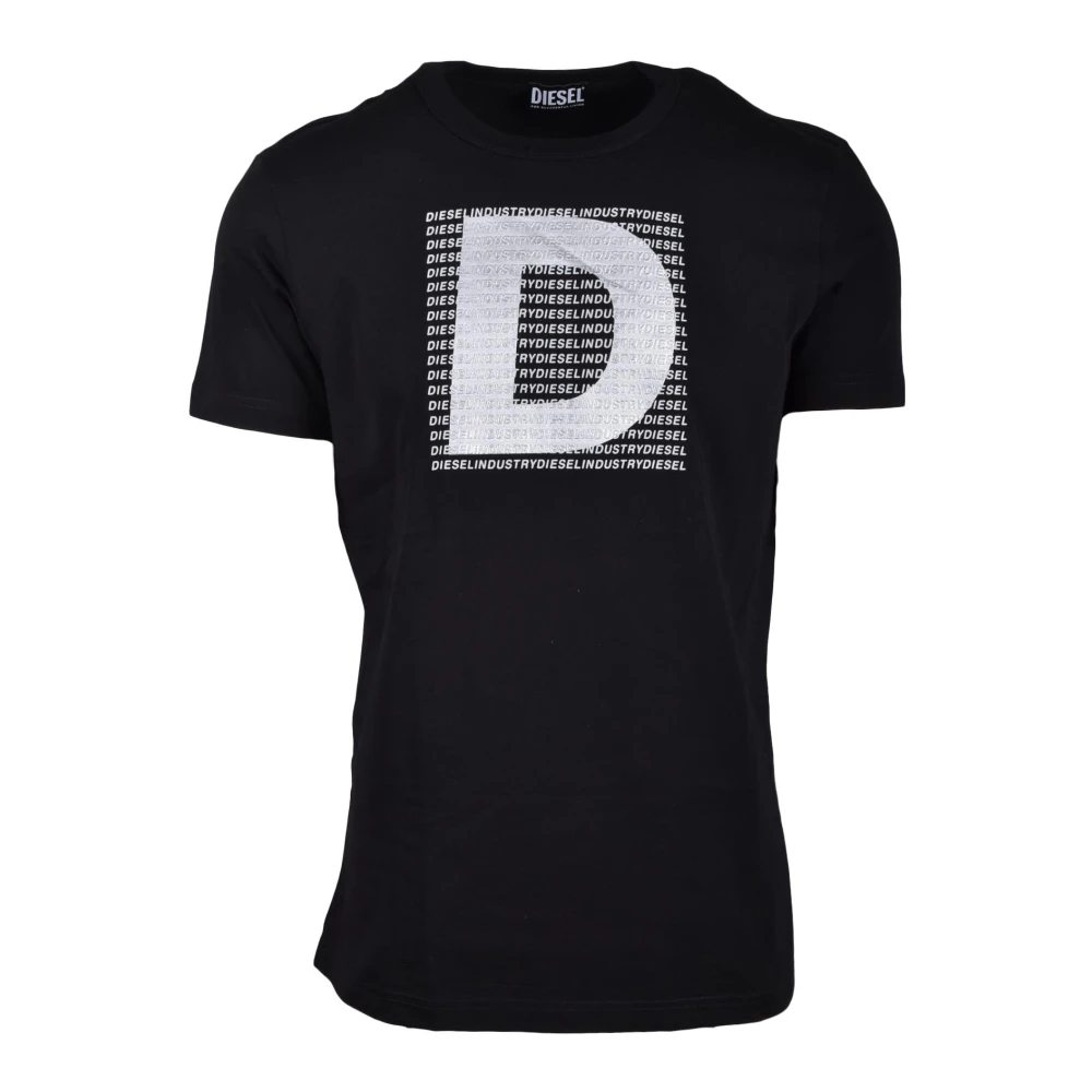 Diesel Katoenen T-shirt Black Heren