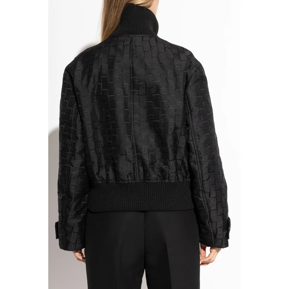 Salvatore Ferragamo Jas met opstaande kraag Black Dames