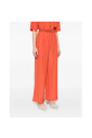 brunt-oranje-elastische-taille-broek