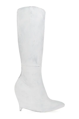 Läder Wedge Boots