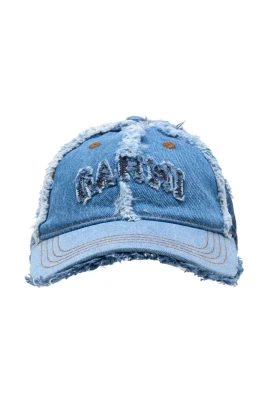 Mössa i lapptäckesdenim