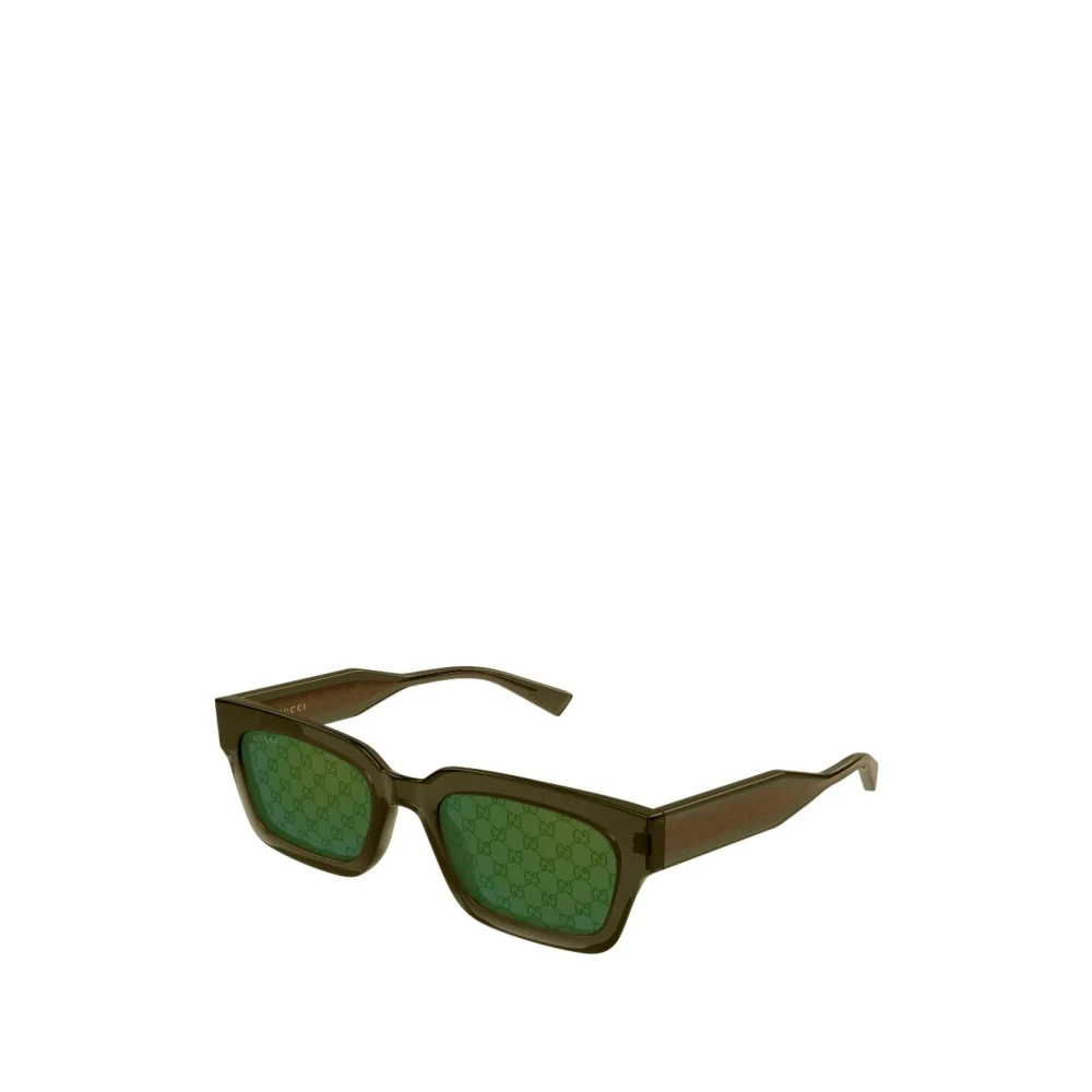 Gucci Men's Green Rectangular Sunglasses - Sunglasses - 53 Mm - Accessories
