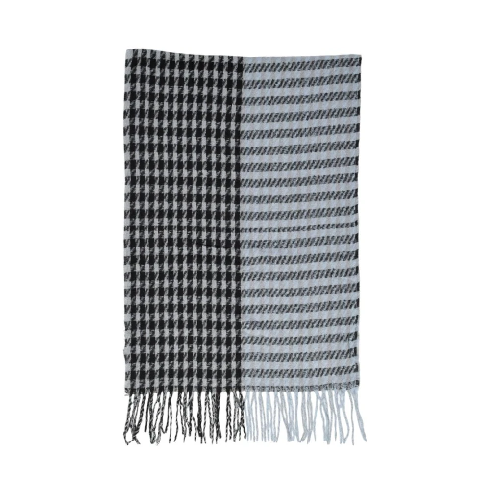 Only Geometrisch Patroon Mode Sjaal Blue Dames
