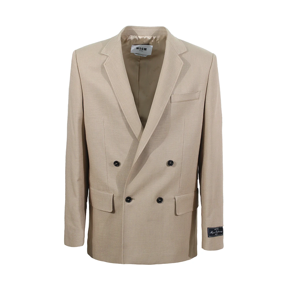 Msgm - Jackets > Blazers - Beige - Msgm - Modalova