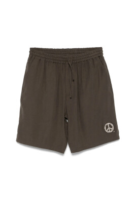 brown-elasticated-drawstring-shorts