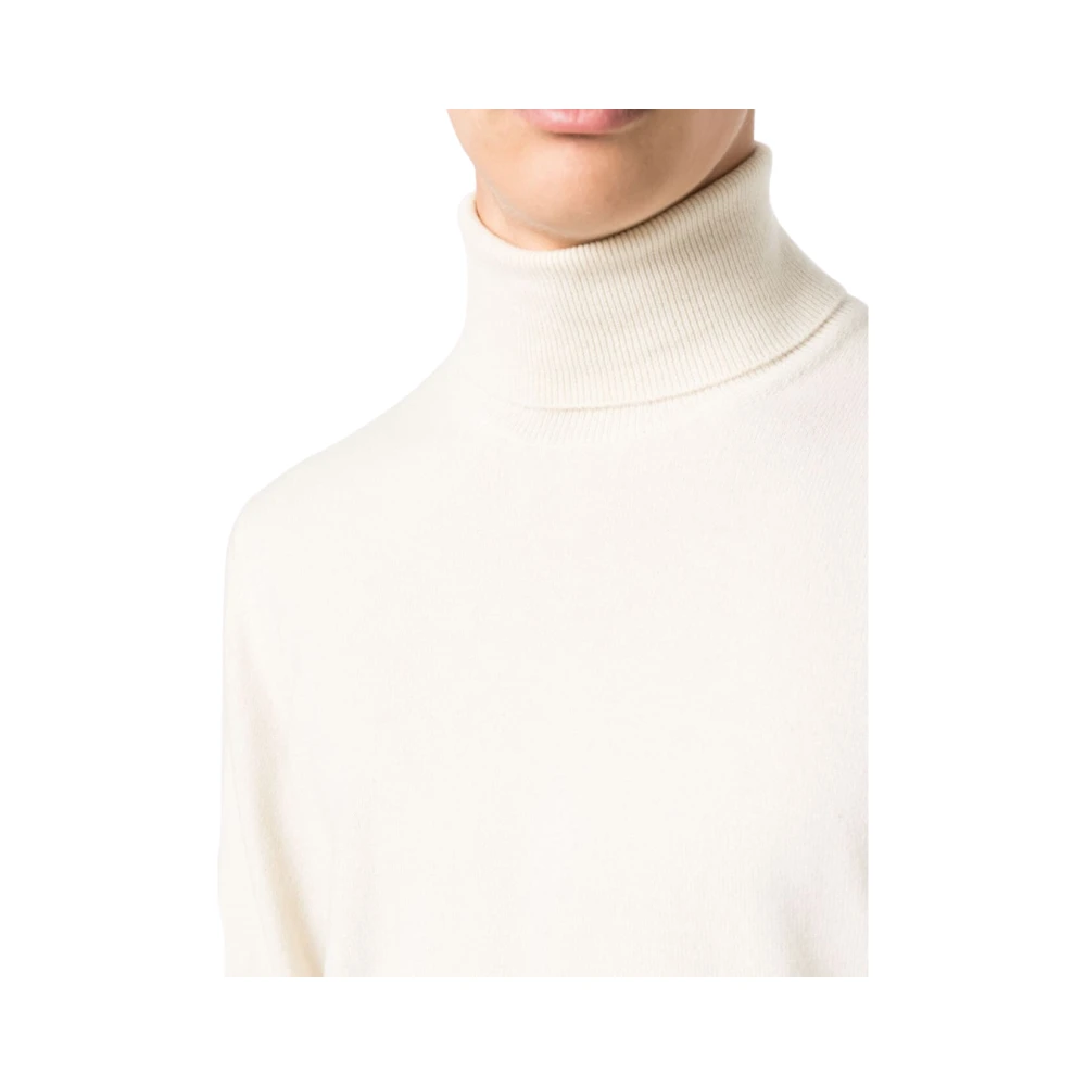 BRUNELLO CUCINELLI Fijngebreide Cashmere Coltrui Beige Heren