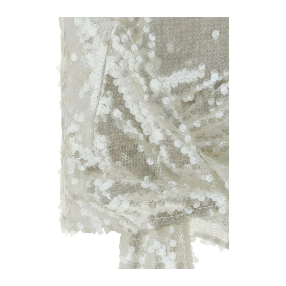 Coperni Paillet Knoop Detail Mini Rok White Dames