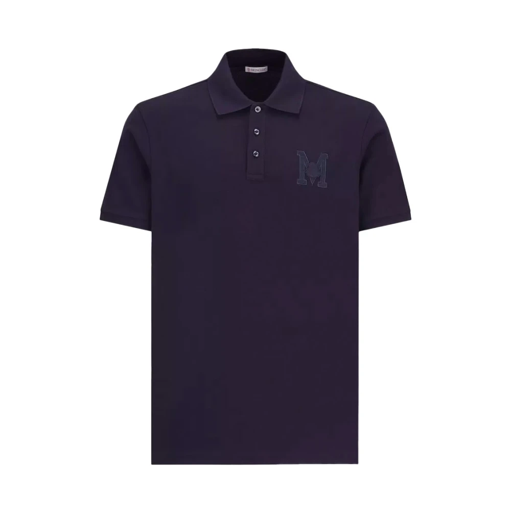 Moncler Polo Shirt J1 091 8A00008 89A16 77X Blue Heren
