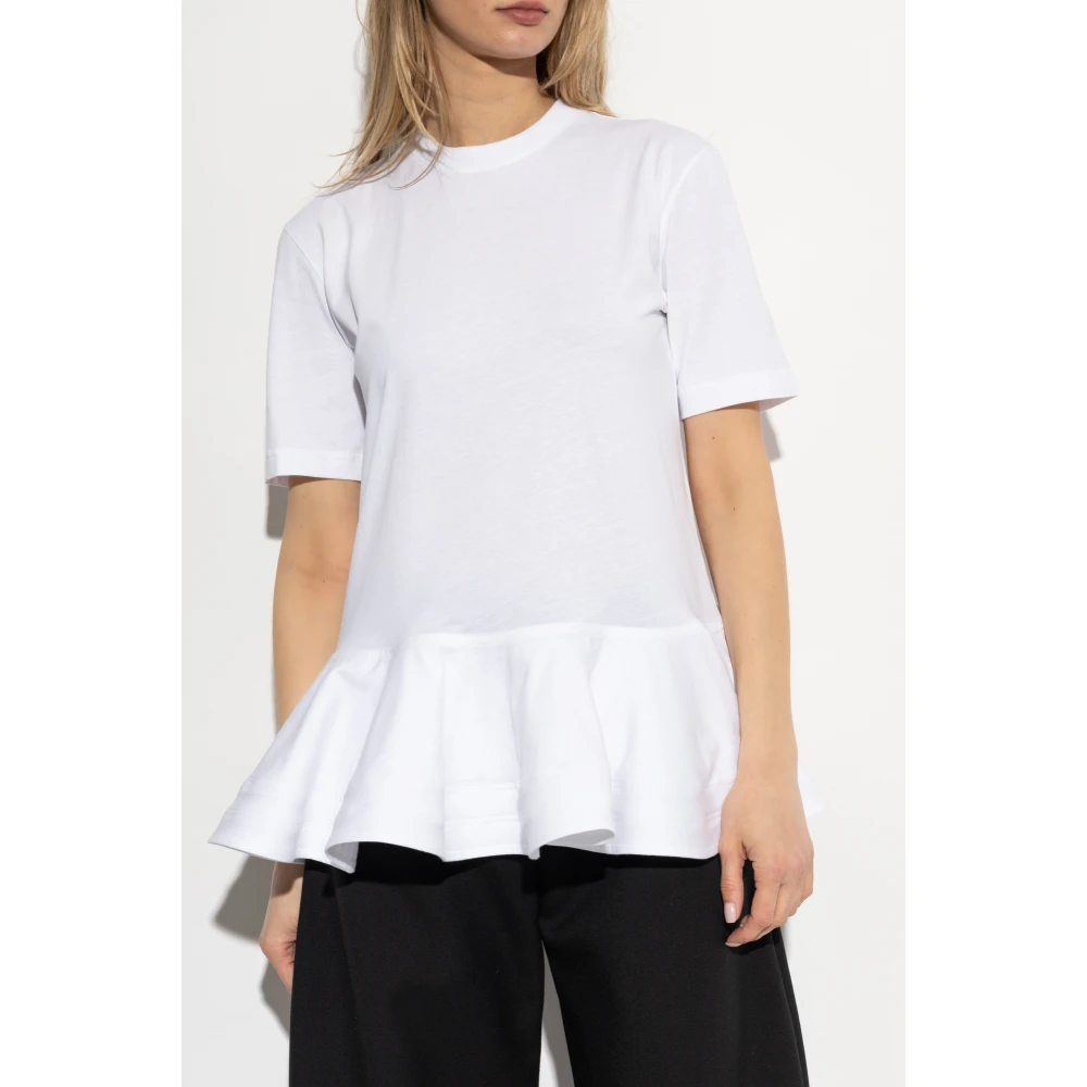 Alaïa Peplum T-shirt White Dames