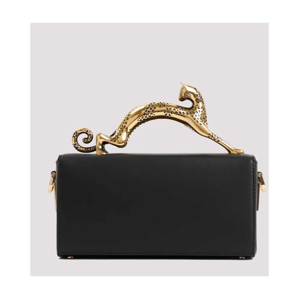 Lanvin Zwarte Kattenhandtas Black Dames