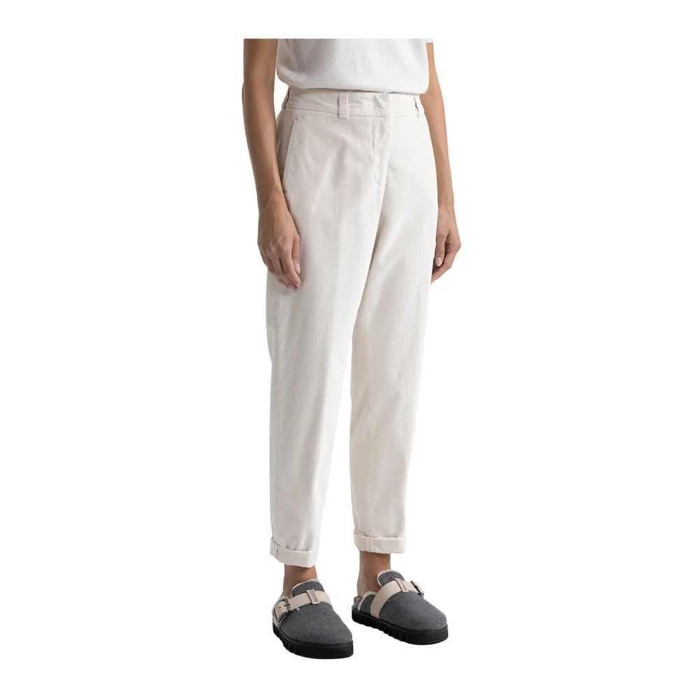 PESERICO Needlecord wortelbroek White Dames