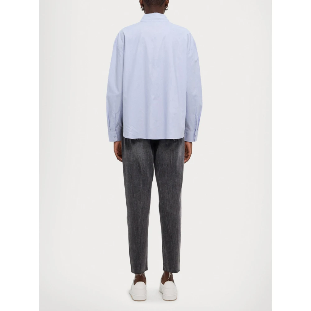 Emporio Armani Lichtblauw College Stijl Shirt Blue Dames