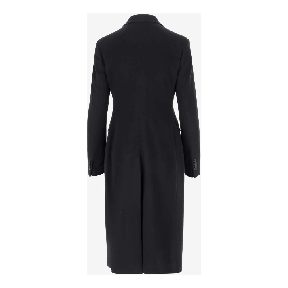 Tagliatore Wol Kasjmier Dubbel-Breasted Jas Zwart Black Dames