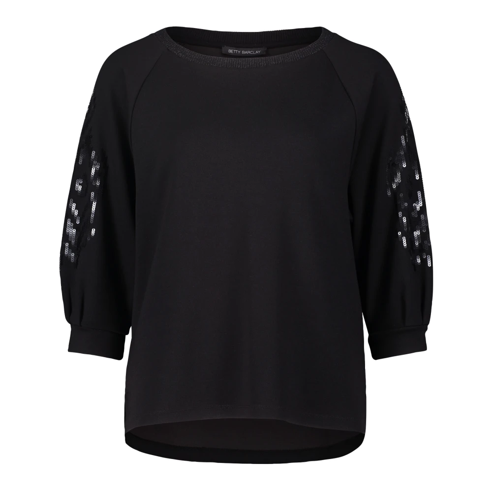 Betty Barclay Limited Edition Geborduurde Sweatshirt Black Dames