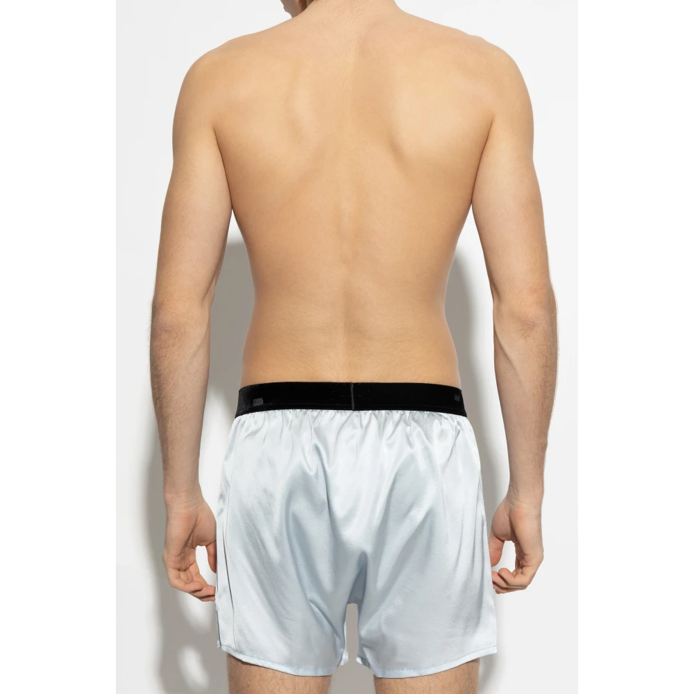 Tom Ford Zijden lingerie shorts White Heren