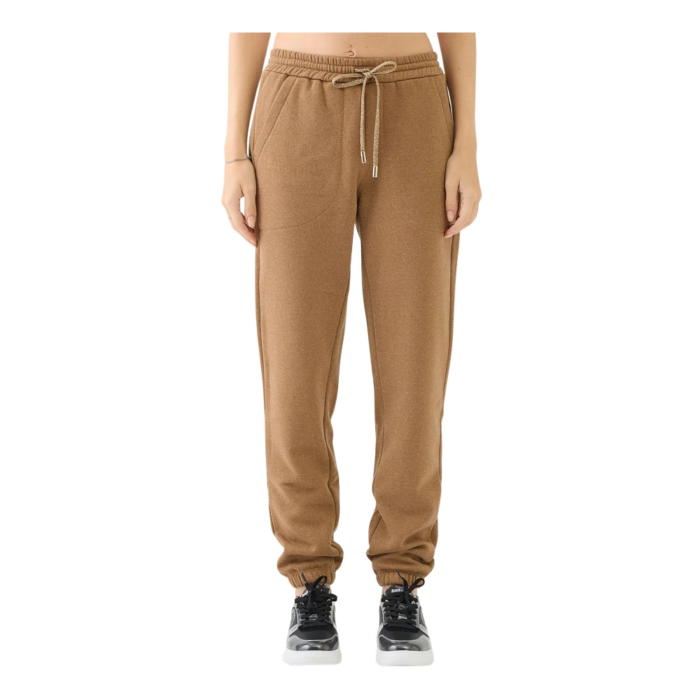 Ermanno Scervino Lurex Joggingbroek Brown Dames