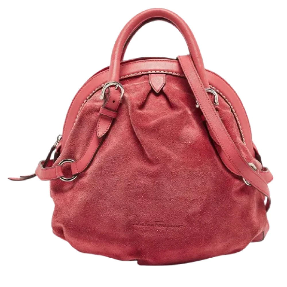 Salvatore Ferragamo Pre-owned Leather shoulder-bags Pink Dames