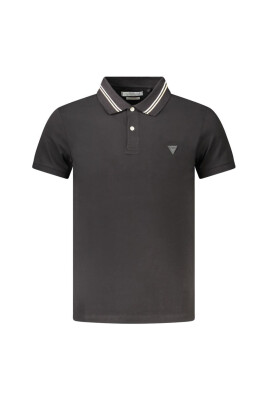 polo-en-coton-noir-avec-details-contrastants