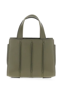 Panelerad clutch i läder