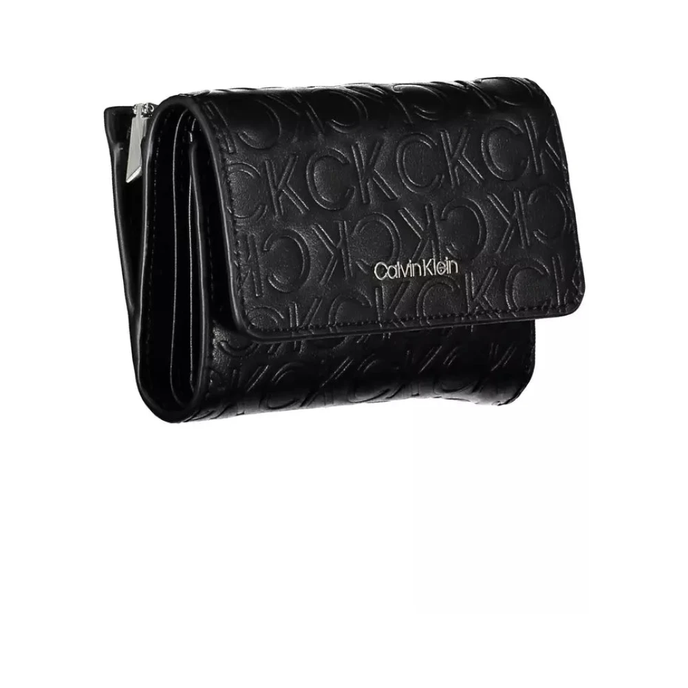 Calvin Klein Zwarte Polyethyleen Portemonnee met Rfid Blokker Black Dames