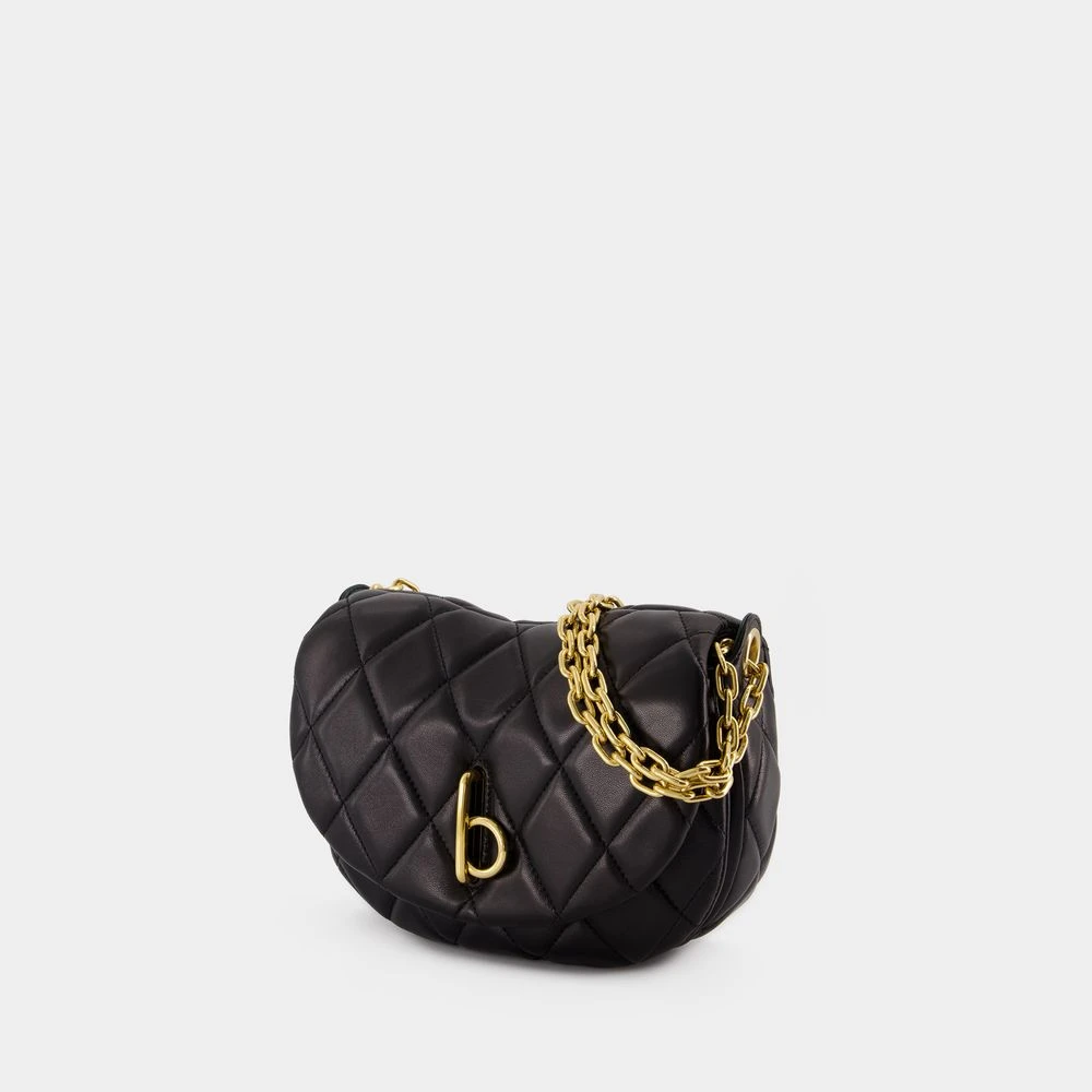 Burberry Gewatteerde Lamsskin Portemonnee Op Ketting Black Dames