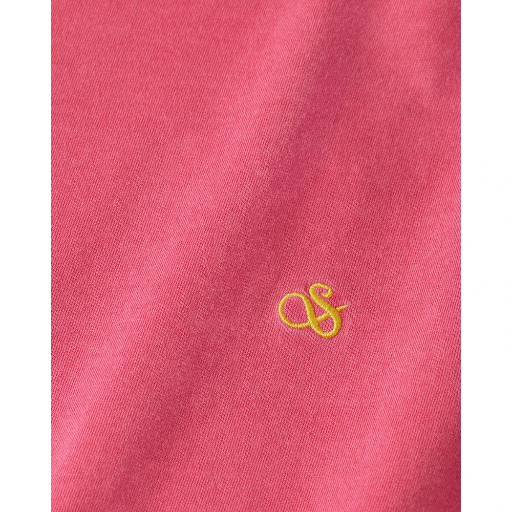 Scotch & Soda Logo Crew T-shirt Pink Heren