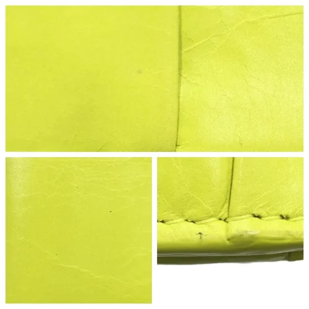 Bottega Veneta Vintage Pre-owned Leather wallets Yellow Heren