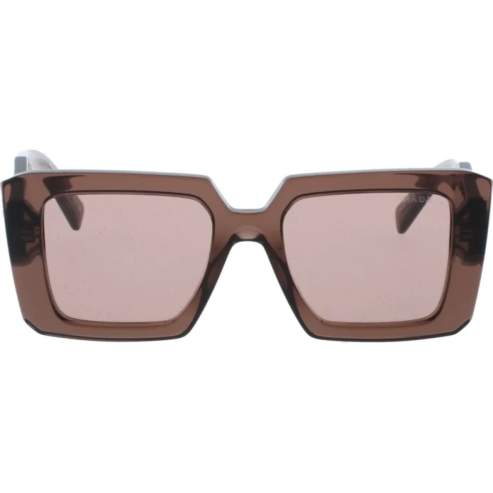Prada Ikoniska Solglasögon för Kvinnor Brown, Dam
