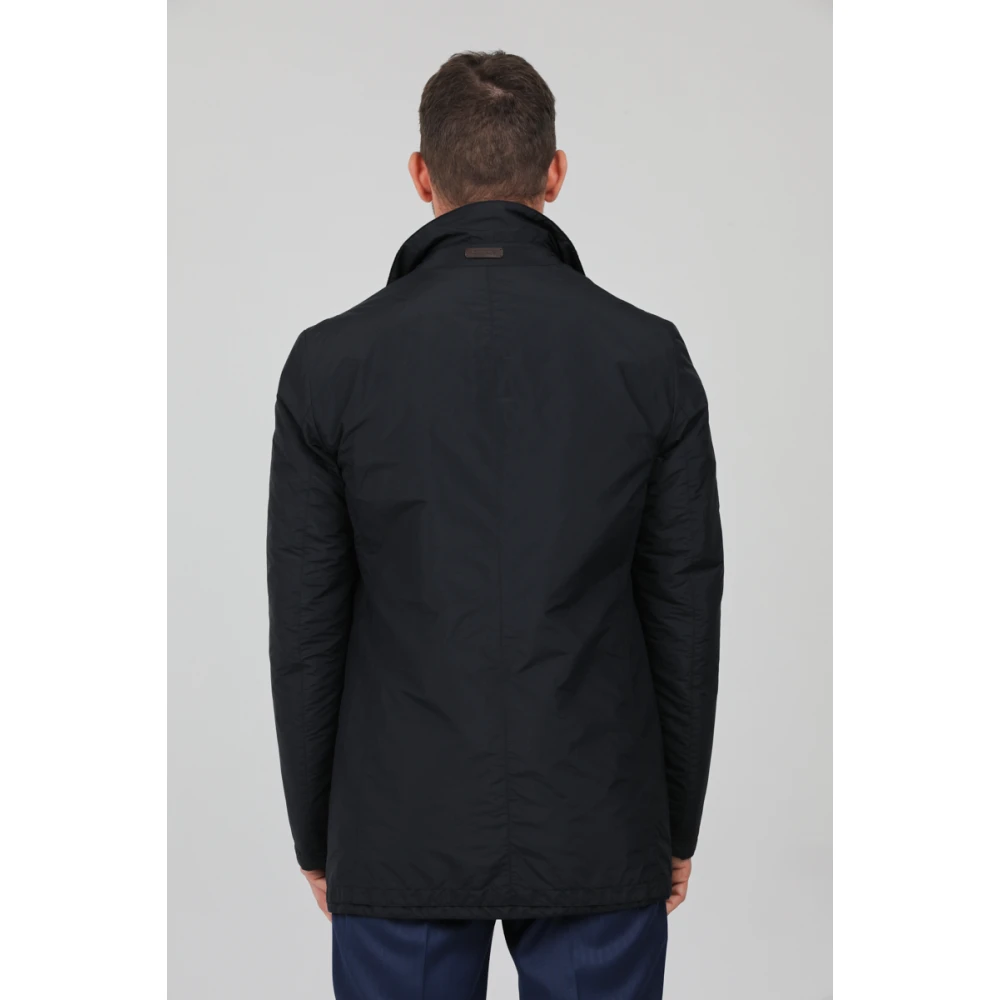Gimo's Omkeerbare nylon jas met Thermore voering Blue Heren