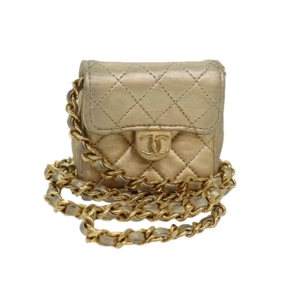 Chanel Vintage Pre-owned Fabric chanel-bags Beige Dames